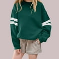 thumbnail image 2 of CYRBOKO Girls Fall Sweatshirts, Crew neck Loose Fit Casual Long Sleeve Pullover Tops Army Green Size 1-2 T, 2 of 6