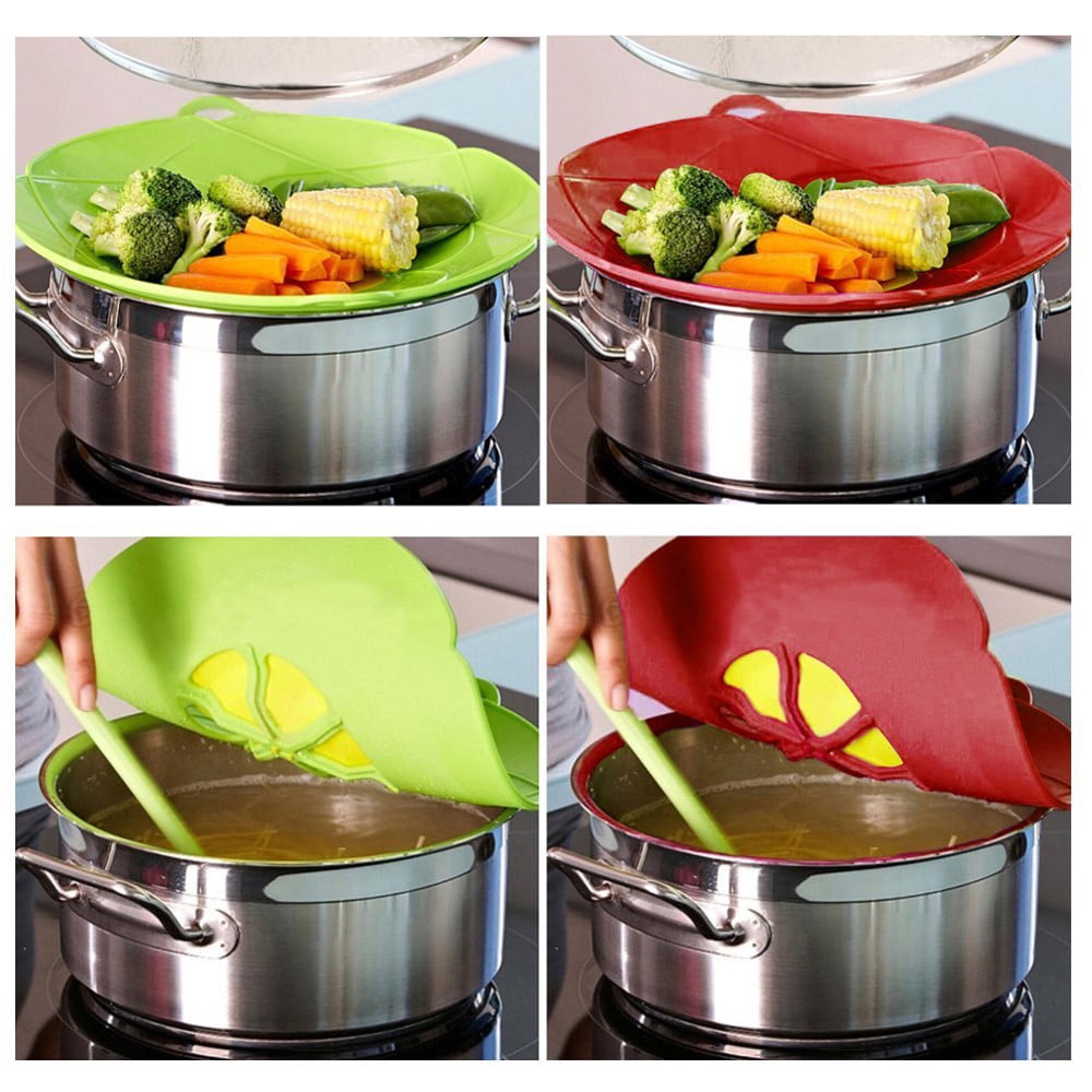 Fresh Cooking Utensil Silicone Lid Spill Stopper Universal Pot Covers Bowl Pan 