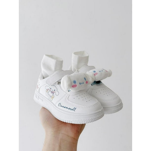Zapatos de cuero rosa canela perro niñas lindos zapatos blancos para niños 2024 zapatillas nuevas de otoño zapatillas