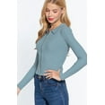 thumbnail image 3 of Notched Collar Zippered Sweater M, 3 of 4
