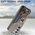 thumbnail image 6 of for Samsung Galaxy S24 FE Wallet Case with Elastic Card Holder & 360° Rotatable Ring Stand, Vintage PU Leather Kickstand Slim Fit Shockproof Cover with Shoulder Strap - Gray, 6 of 10