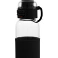 thumbnail image 3 of Soma 17oz (500ml) Glass Sport Water Bottle with Silicone Sleeve and 1-Hand Flip Top Lid - Black, 3 of 6