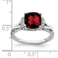 thumbnail image 2 of Primal Gold 14 Karat White Gold Garnet and Diamond Ring, 2 of 4