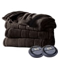 thumbnail image 3 of Sunbeam Electric Heated Plush Channeled Blanket, Dual Controls, Queen, Walnut, 3 of 4