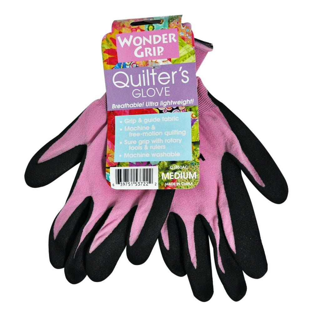 Wonder Grip Quilters Gloves Assorted Colors Medium
