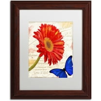 Trademark Fine Art "Gerbera Daisy" Canvas Art by Color Bakery White Matte, Wood Frame