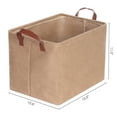 thumbnail image 4 of Unique Bargains Fabric Storage Cube Storage Bin Storage Basket Khaki Plain Weave, 4 of 7