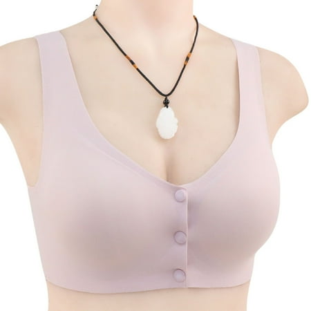 

Cathalem The Jelly Extra-Elastic Lace Bra Closure Front Women s Trim Adjustable Sports Breathable Tall Woman Clothes Underwear Pink 3X-Large