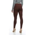 thumbnail image 3 of Women's High Waist Ultra-Soft Fleece Lined Thermal Leggings, Brown, Small-Medium, 3 of 4