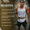 thumbnail image 3 of Weight Lifting Belt 4inch Leather Belt - Foam Padded Back Support Gym Belt for weightlifting, Bodybuilding Men & Women, 3 of 4