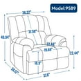 thumbnail image 6 of Spaco Medium Gray Dual Motor Power Lift Recliner - Infinite Position with Heat Massage, Power Remote, 6 of 7