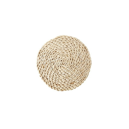 

Ximi Rattan Weave Round Oval Placemat Dining Table Heat Insulation Mat Kitchen Decor