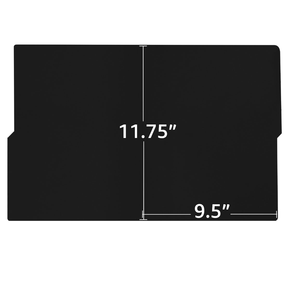 UOFFICE File Folder Letter Size 1/2 Cut Tab 100 Pack Black