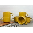 thumbnail image 4 of 10 Strawberry Street Wazee Matte Coupe Dinnerware, Mug, Yellow, Set of 6, 4 of 4