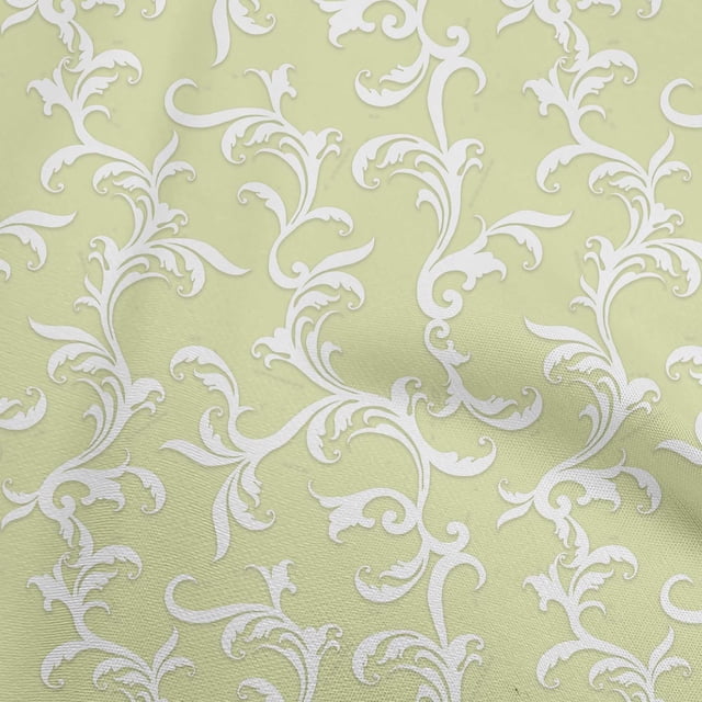 oneOone Cotton Jersey Lime Fabric Asian Baroque Sewing Craft Projects Fabric Prints By Yard 58 Inch Wide