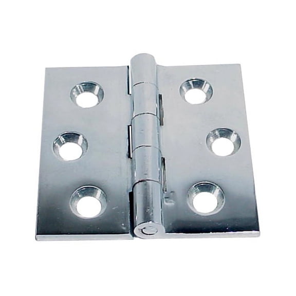 White Water 6116BC Chrome-Plated Brass Butt Hinge, 2" x 2"