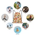 thumbnail image 6 of Daiia Sunflowers Pumpkins And Autumn Leaves Pattern Drawstring Backpack, Gym Bag, Lightweight Backpack, Water-Resistant Bag Travel Sports Backpack, Fitness Bag, Yoga Bag-Medium, 6 of 6