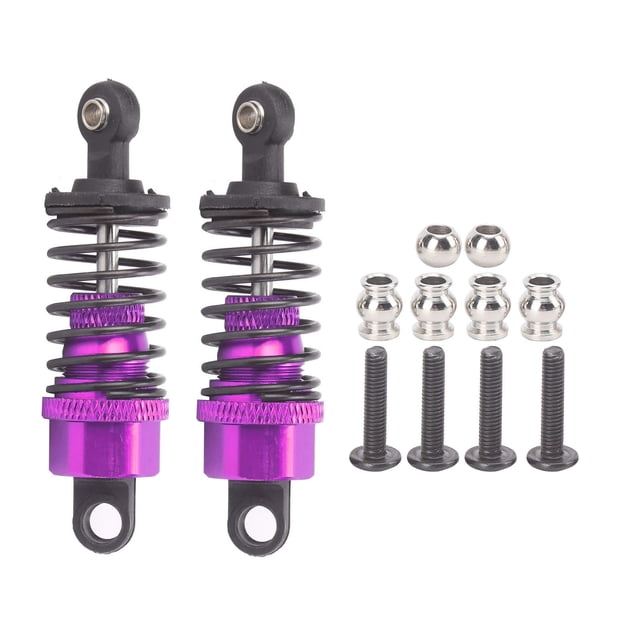 2 amortiguadores de aluminio RC de 2.480 in para TRAXXAS SLASH 2WD RC piezas de actualización de coche, color morado