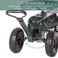 thumbnail image 4 of Kinbor Patio Garden Cart Rolling Work Seat with Tool Tray, Green, 4 of 7