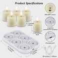 thumbnail image 2 of Rhytsing 6 Rechargeable Flameless Votive Candles with Timer for Home Decor, Led Faux Battery Operated Tealight Candles with Magnetic Charging Base, Type-C USB Cable, Remote Included-D1.6 X H2.7 inche, 2 of 7