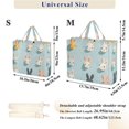 thumbnail image 2 of FORMRS Womens Corduroy Tote Bag Crossbody Shoulder Handbag with Pocket, Green Cute Rabbits, 2 of 7