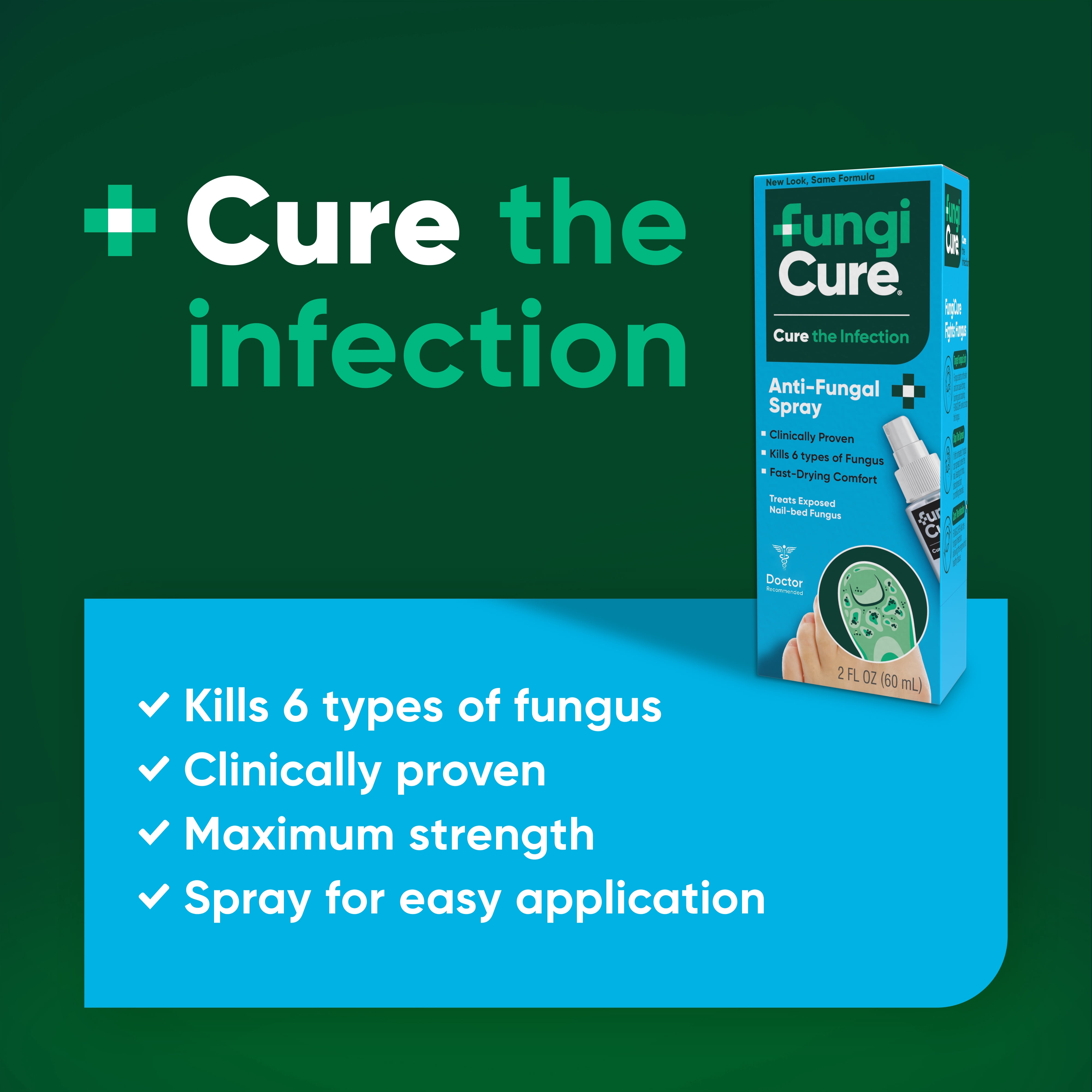 Fungicure Intensive Spray Anti-Fungal Treatment, 2 fl oz, 1 Pack