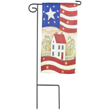 - Miniture American Cottage Garden Accent Plant Stake Banner Flag