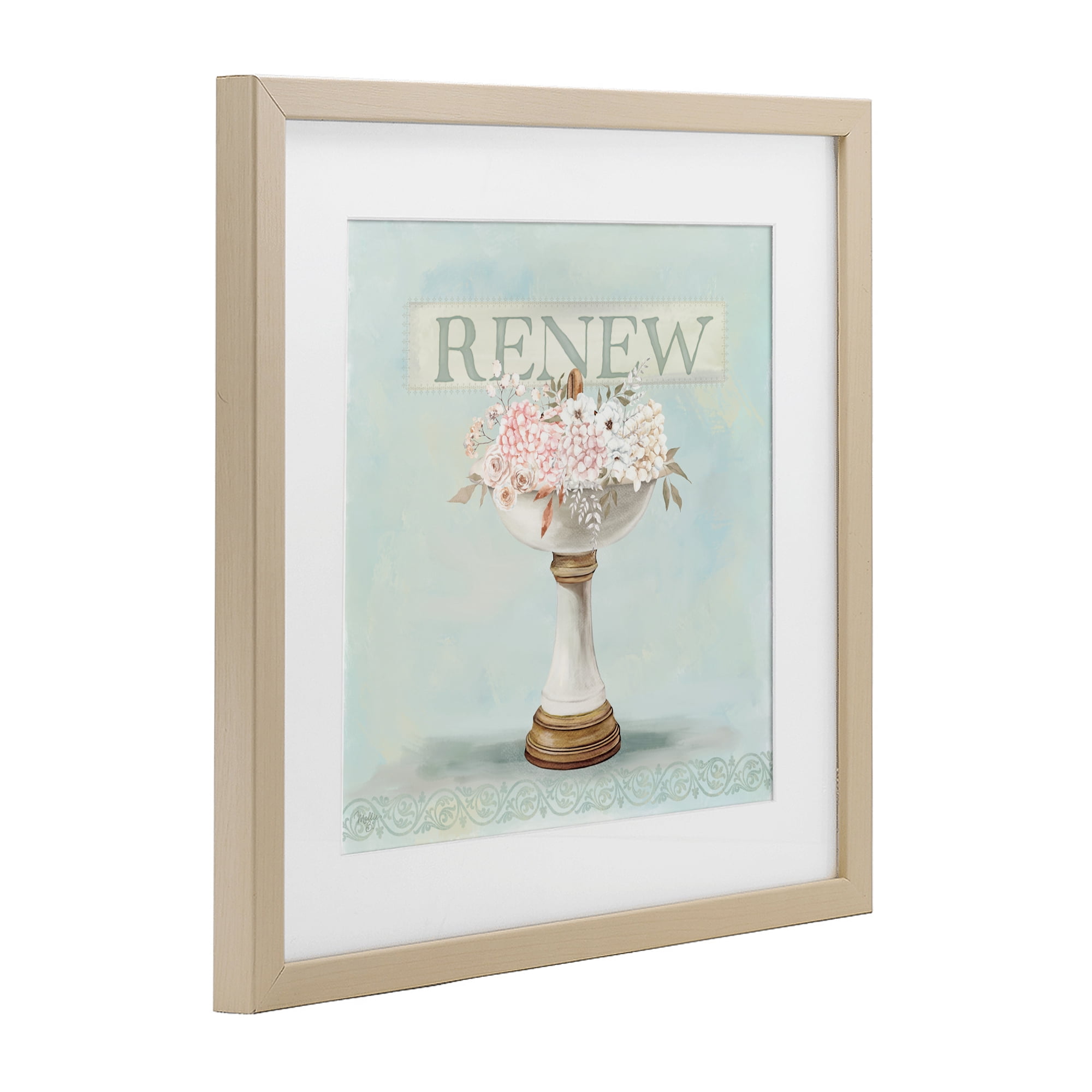 Stupell Industries Renew Floral Sink Birch Framed Print Under Glass, design by Mollie B.