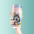 thumbnail image 3 of Happy Easter Siberian Husky with Bunny Ear Headband and Flowers 30oz Stainless Steel Tumbler Insulated Cup with Lid Husky Dog Lover Gifts - 13001, 3 of 5