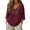 Wine, variant on Avirosel Women's Linen Casual Summer Loose V Neck Short Sleeve Tee Shirt, Suitable for Daily Wear and Vacation