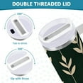 thumbnail image 3 of Yayeee 40oz Stainless Steel Tumbler with Straw and Handle Double-Wall Insulated Travel Water Bottle, Green Plants, 3 of 8