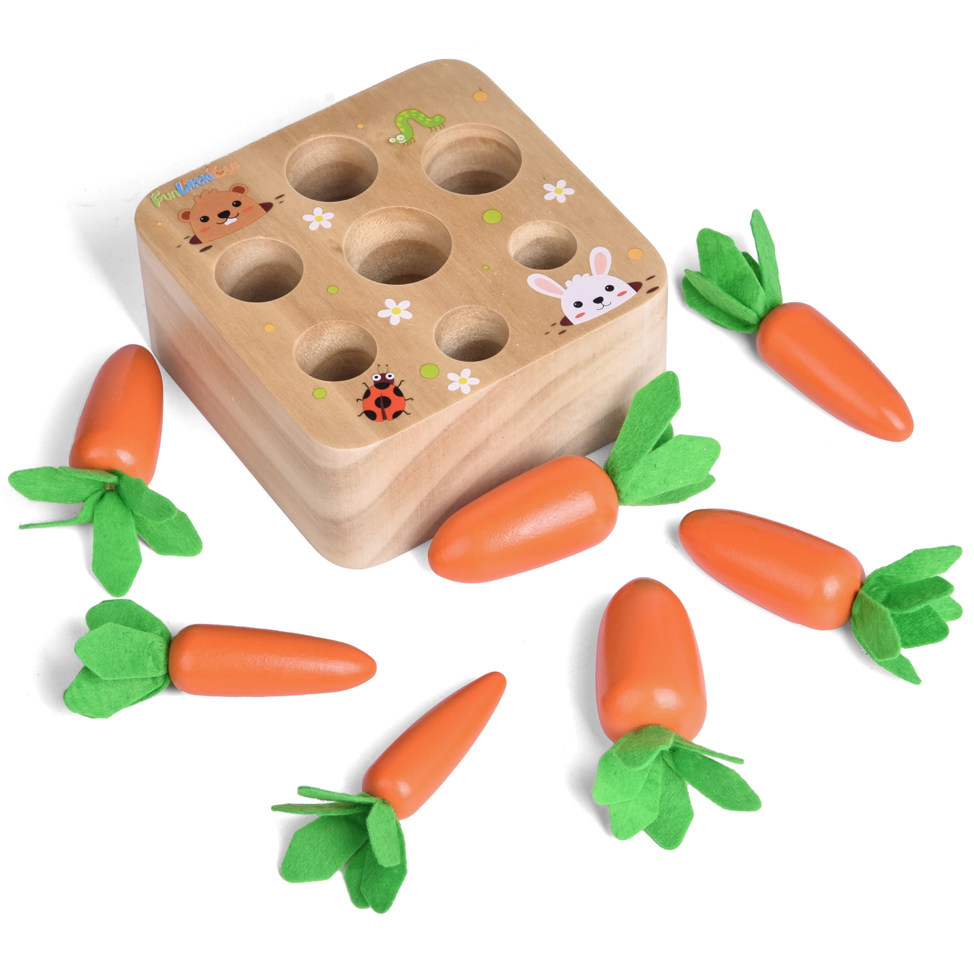 Montessori Educational Toy Non-woven Carrot Shape Kid's Puzzle Handmade Toys MP 