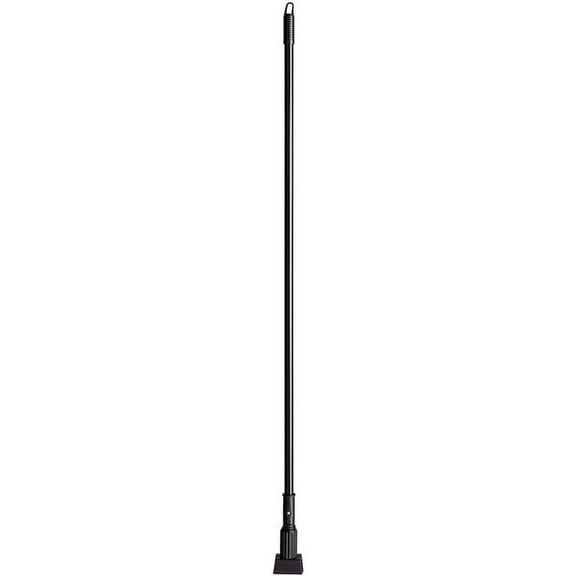 1 in. Diameter x 60 in. Vinyl Coated Jaw Style Metal Mop Handle - Black