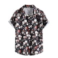thumbnail image 1 of Birdeem Chemise Homme Imprimé Hawaïen Col à Revers Chemise Décontractée de Plage Haut Blouse, 1 of 6