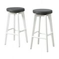 thumbnail image 6 of LuXeo Serena 29" Barstool White Legs with Gray Fabric Upholstered Seat (Set of 2), 6 of 12