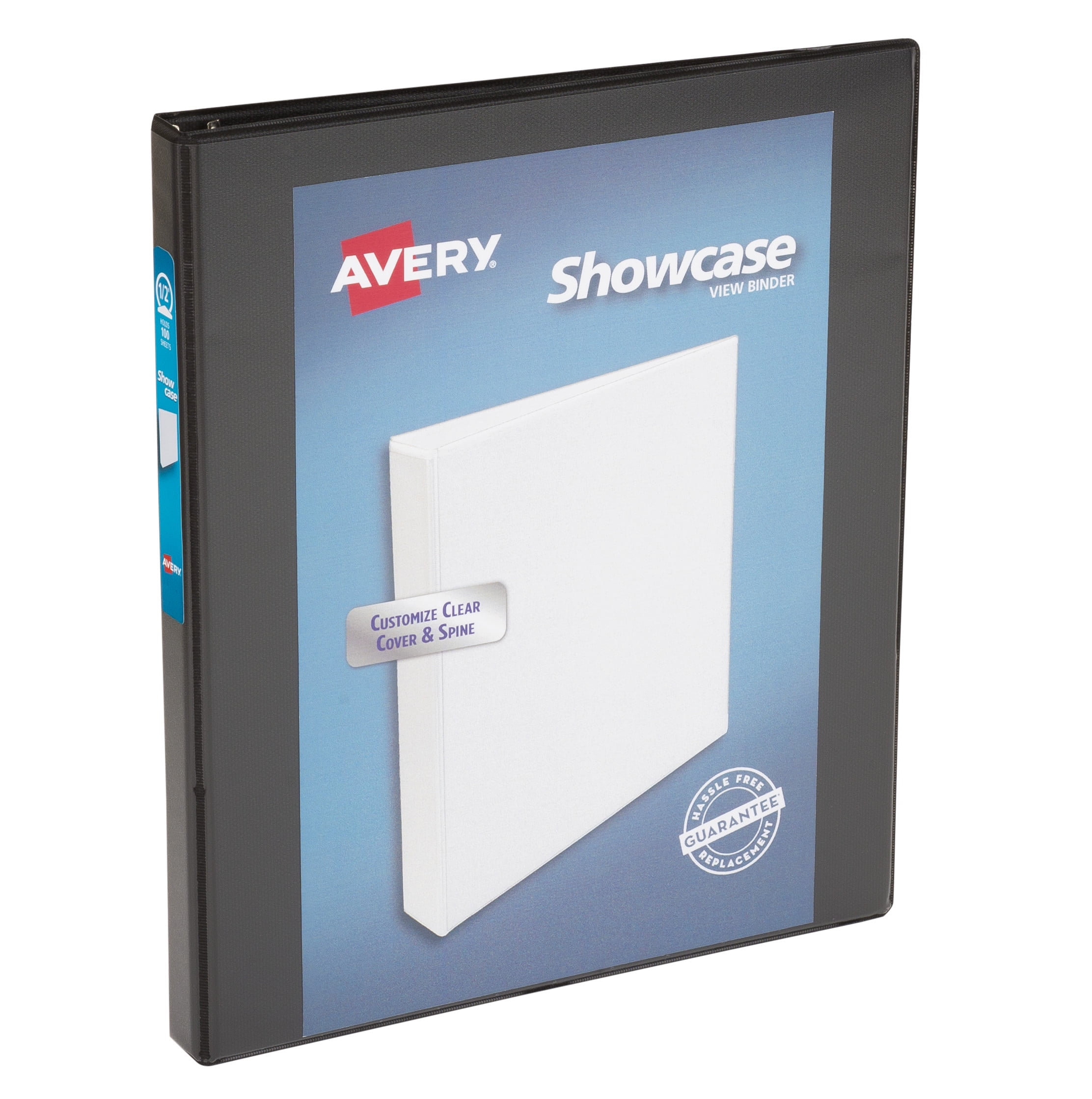 Avery Economy Showcase View 3 Ring Binder, 0.5' Round Rings, Black
