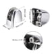 thumbnail image 2 of Soporte de ducha de mano ajustable de ABS montado en la pared Uxcell tono plateado, 2 of 5