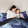 thumbnail image 5 of Castle Fairy Safari Wolf Crow Twin Comforter Sets,Floral Rose Butterfly Bedding Set, 5 of 8