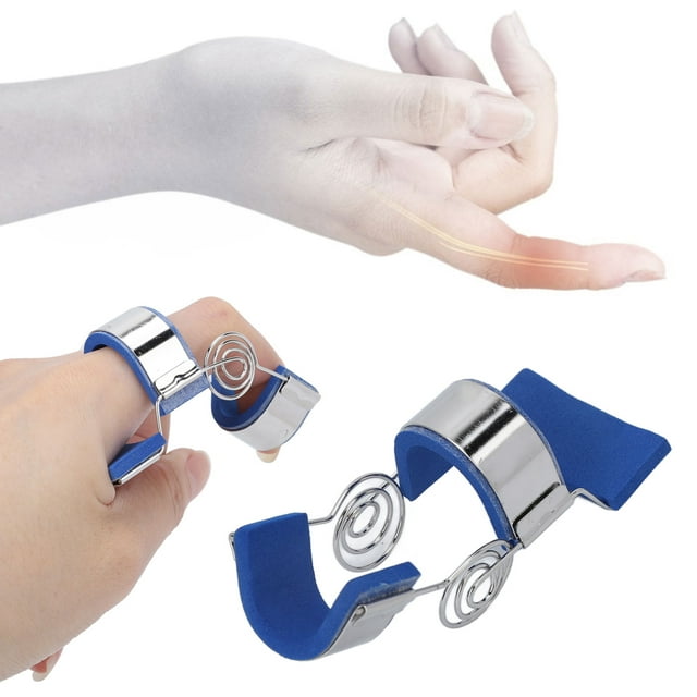 Attelle d'Extension de Doigt, Ressort d'Entraînement de Réhabilitation Réglable pour Étirement des Doigts pour Fixation de Fracture m 2.2-2.8 Po