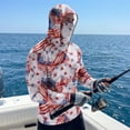 thumbnail image 6 of 4th of July Patriotic Fishing Hoodie with Integrated Face Mask, UPF 50+ UV Sunscreen Long Sleeve Rash Guard for Outdoor Hiking and Running, 6 of 6