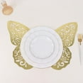 thumbnail image 6 of Efavormart 10 Pack Metallic Gold Foil Jumbo 3D Butterfly Wall Stickers, Disposable Paper Charger Placemats - 14"x20", 6 of 10