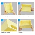 thumbnail image 3 of Cesta de almacenamiento plegable multiusos con asa para el hogar, el baño y la oficina, color amarillo, 3 of 4