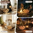 thumbnail image 6 of Teblint Curved Firewood Rack, 33in Powder-coated Metal Fireplace Log Holder for Firewood Storage, Ideal for Indoor and Outdoor Fireplaces Wood Storage, Black, 6 of 9