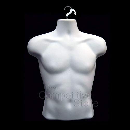 Male Torso Body Mannequin Form (Waist Long) Great For Small And