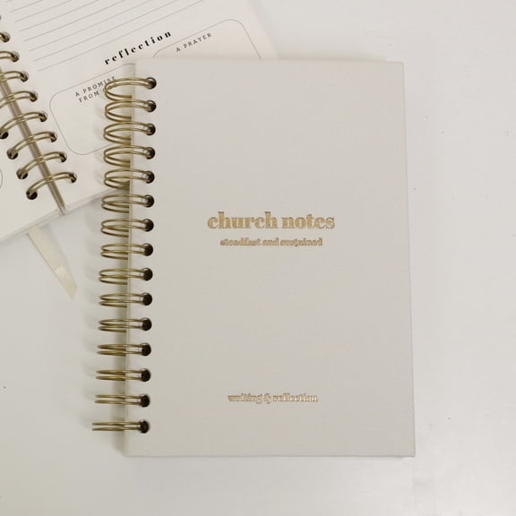 Church Notes Journal - Spiral Linen