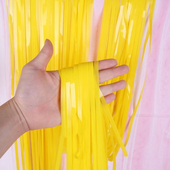 DEEPCRAFF Premium Yellow Macaron Tassel Table Skirt 1x2m Party Decoration