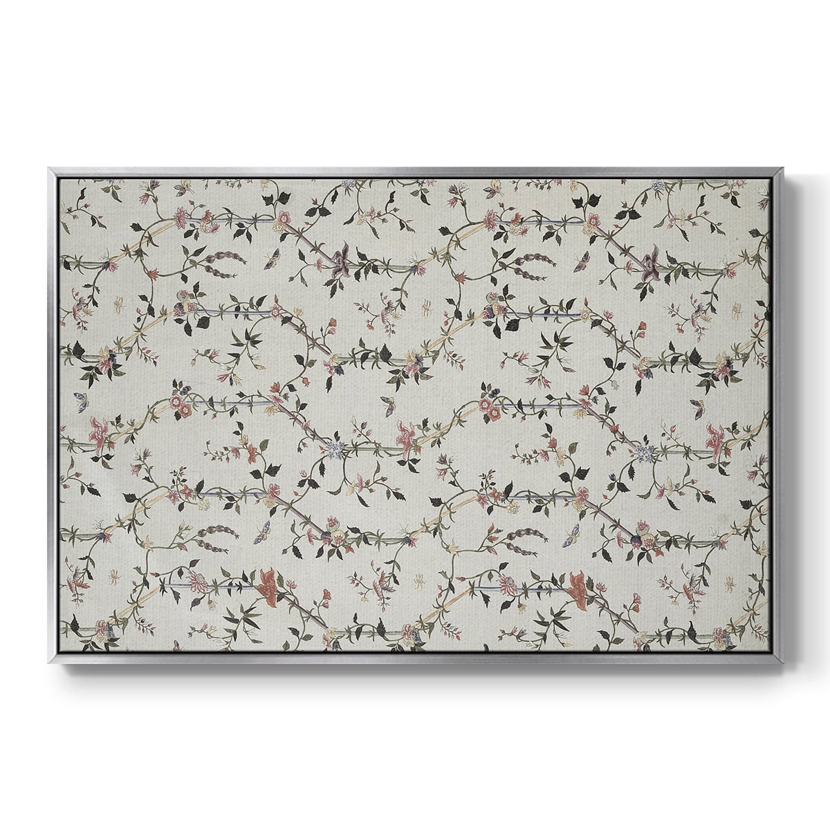 Vintage Abstract Print-VI By Wexford Home Framed in Silver Wood Gallery Wrapped Canvas 25 in. x 37 in.