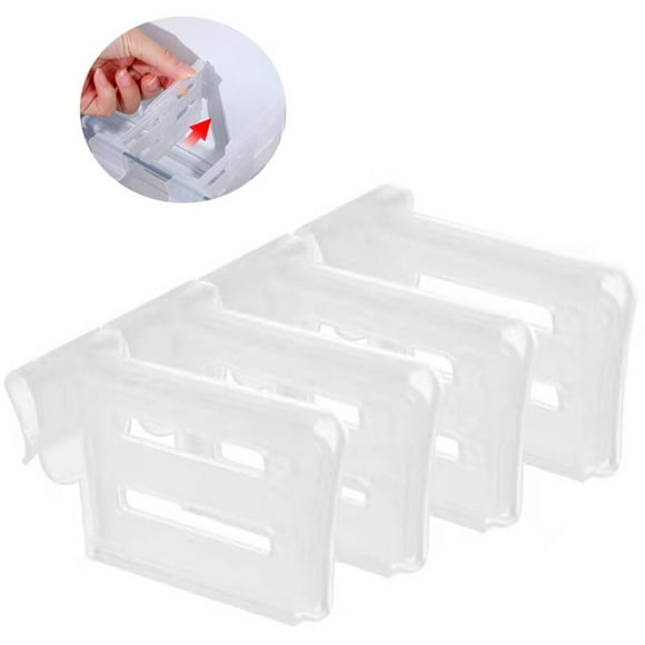Refrigerator partition wall - can be used for refrigerator side door seasoning partition, a set of 4 pieces, transparent.
