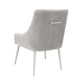 thumbnail image 4 of TOV Furniture Beatrix 19" Transitional Velvet Side Chair in Light Gray/Silver, 4 of 7