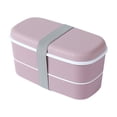 thumbnail image 1 of Boreal Craft Stretch And Fresh Containers Bento Refrigerator Food Fresh Keeping Double Layered Children Lunch Portable Bento Food Storage Container Dinner, 1 of 6